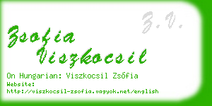 zsofia viszkocsil business card